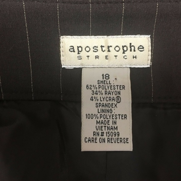 NWT Apostrophe Stretch Brown Striped Skirt Size 18 - Picture 7 of 8